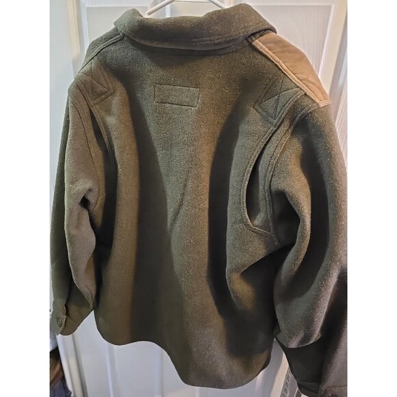 Mens EXTREMELY RARE Columbia Green Button Down Peacoat Wool Blend. Large. - Picture 15 of 16